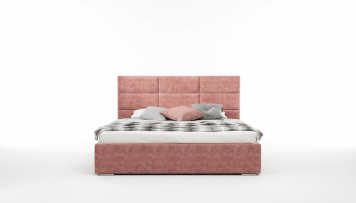 Lit double design classique de haute qualité textile cadres lit lits 140 x 200