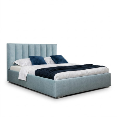 Lit bleu Cadres de lit modernes Meubles rembourrés Luxe Hôtels Lits Chambre