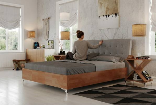 Conception de matelas de lit de luxe double hôtel lits 160x200cm chambre à coucher cuir