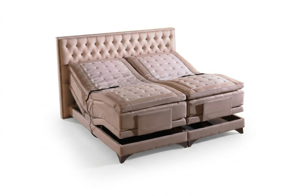 Lit orthopédique double avec fonction réglable incluant un matelas
