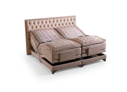 Lit orthopédique double avec fonction réglable incluant un matelas