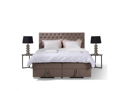Lit à ressorts à boîte design, lits doubles, chambre à coucher, meubles Chesterfield