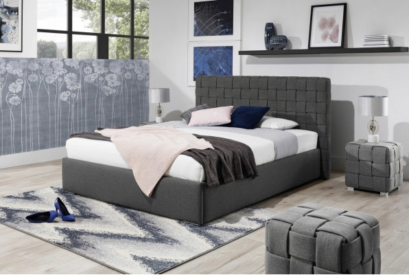 Lit design de luxe, lits textiles de luxe, chambre moderne, 140/160/180 nouveau 130.