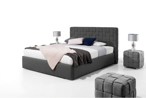 Lit design de luxe, lits textiles de luxe, chambre moderne, 140/160/180 nouveau 130.