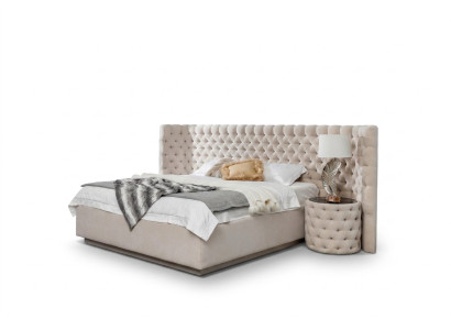 Chesterfield Hôtel Lit Double en Cuir Rembourré Lits de Chambre de Luxe