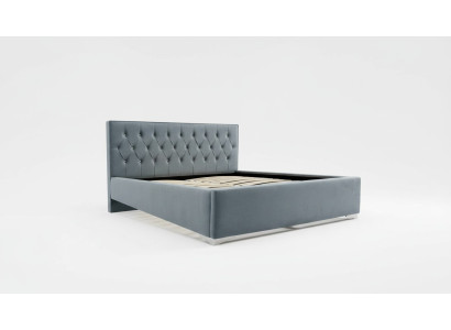 Chesterfield Textil  Bett Polster Design 140x200 Doppelbett Betten Bettgestell