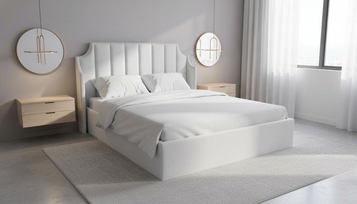 Conception de lit en cuir Lits Mariage Cadre Moderne Chambre en cuir Luxe Hôtel Double