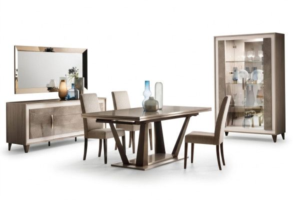 Ensemble de salle à manger design italien chaise table groupe 5 pièces neuf