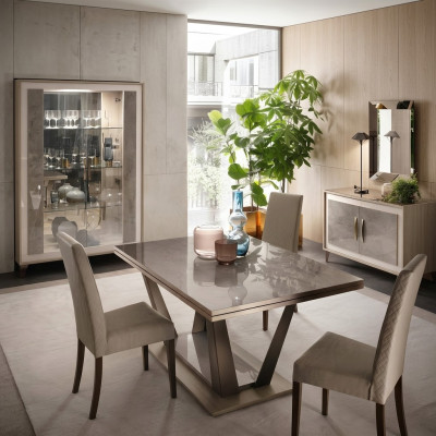 Table à manger Salle à manger Salon Suite Bois Design Meubles italiens