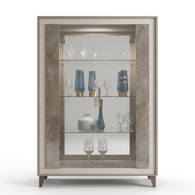 Ziegenbrustvitrine Kommodenvitrine Kommoden Vitrine Glas Designer Kleiderschränke Schränke