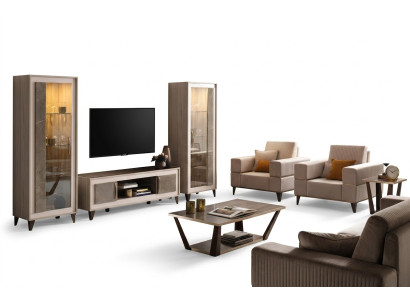 Ensemble de canapés 3-2-1 Design de sièges Canapés Rembourrage 4 pièces Tissu Relax nouveau