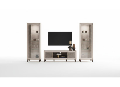 Meuble d'angle Luxueux Vitrine Armoire de style moderne en verre italien.