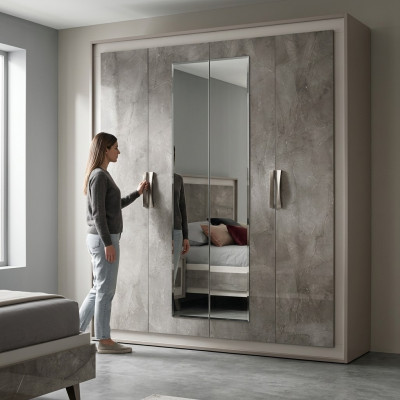 Armoire de vêtements de luxe Armoires pour vêtements Armoires de salon Mobilier en bois italien