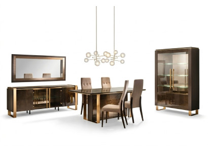 Table de salle à manger moderne + ensemble de 6 chaises de style italien