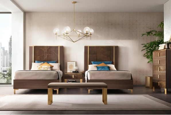 Chambre Lit de luxe en bois 120x200cm Lit royal Lit de luxe nouveau