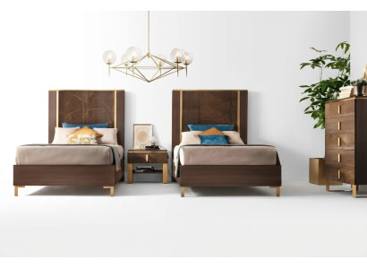Chambre Lit de luxe en bois 120x200cm Lit royal Lit de luxe nouveau