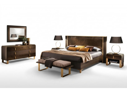Chambre de luxe lit double Style moderne Lits rembourrés italiens