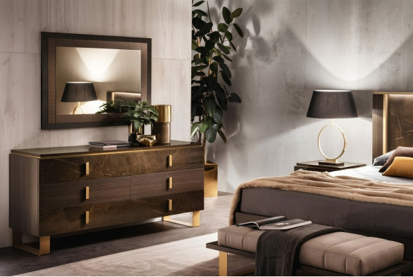Consoles Tables Commode avec Miroir Ensemble de meubles de luxe Console 2pcs. Fabriqué
