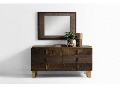 Consoles Tables Commode avec Miroir Ensemble de meubles de luxe Console 2pcs. Fabriqué