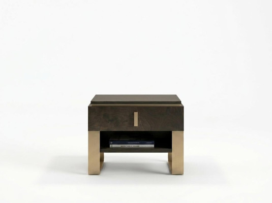 Table de nuit design Console en métal brillant Tables décoratives pour les chambres à coucher