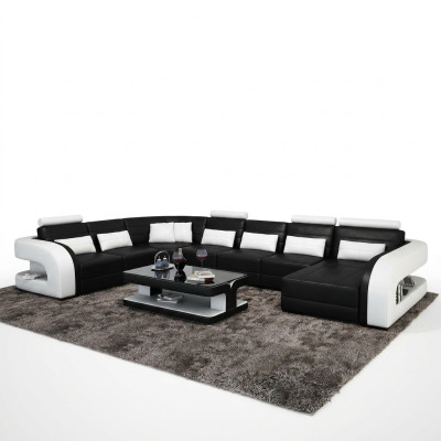 Grand Canapé paysage de Vie avec USB Canapé Rembourrage Coin Canapé en Cuir Suite Canapés!!