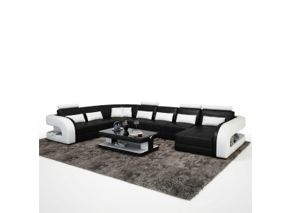 Grand Canapé paysage de Vie avec USB Canapé Rembourrage Coin Canapé en Cuir Suite Canapés!!