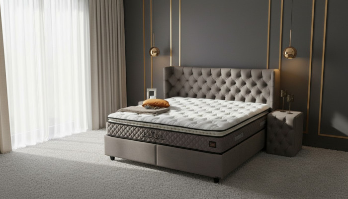 Structure de lit Tissu Meubles Luxe Lits modernes Textile de lit Conception de chambre