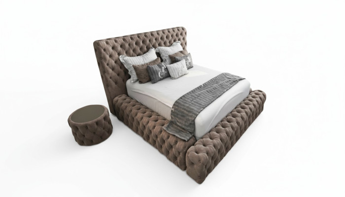 Lit 2x Table de nuit 3 pièces. Ensemble de chambre à coucher Design Meubles Moderne Luxe Lits Neuf