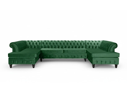 Chesterfield salon canapé ensemble de salon XXL sofa canapés coin rembourré velours