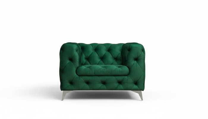 Fauteuil Chesterfield Luxe Chesterfield Une Place Canapé Rembourrage Velours Lounge Club