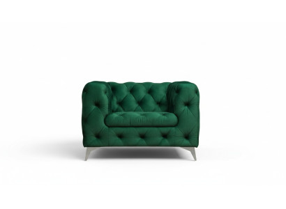Fauteuil Chesterfield Luxe Chesterfield Une Place Canapé Rembourrage Velours Lounge Club