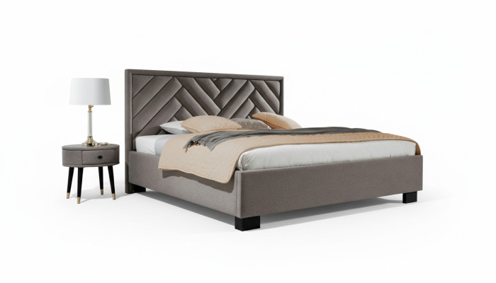 Lit 2x Table de chevet 3 pcs. Ensembles de chambre à coucher Design Lits de luxe Ensemble complet