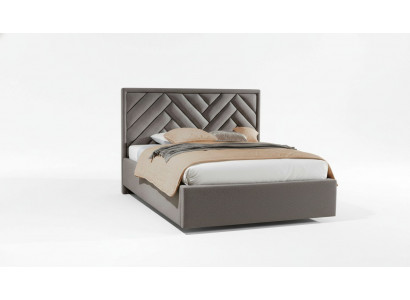 Lit double Boxspring de luxe en tissu de 140 160 180 x 200 cm pour la chambre.