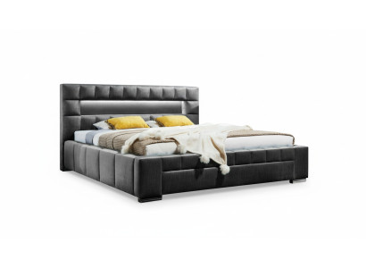 Lit comprenant un éclairage LED Conception de chambre à coucher Mobilier de lit Lits modernes Luxe Double