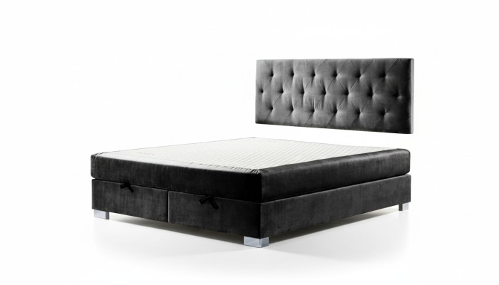 Lit Box Spring de luxe Lits Chambre Double Mobilier Tissu 140 160 180 x 200cm