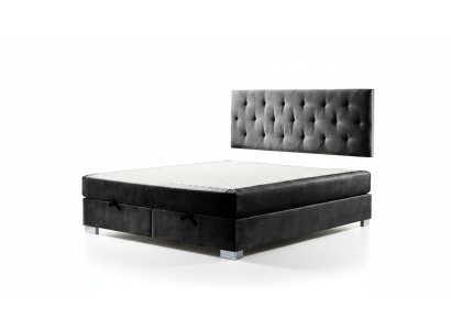 Lit Box Spring de luxe Lits Chambre Double Mobilier Tissu 140 160 180 x 200cm