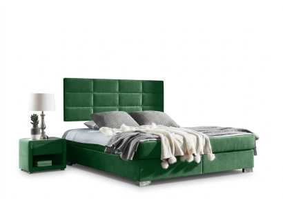 Chambre Boxspring Lit de luxe Lits Doubles Mobilier Tissu 140 160 180 x 200cm