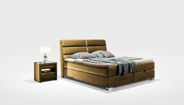 Chambre luxe lit tapissier double 140 160 180 x 200cm