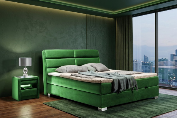 Lit 2x Table de chevet 3 pcs. Chambre luxe Set Mobilier de design Lits modernes neufs