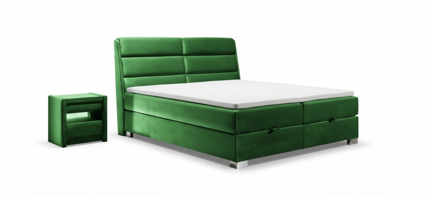 Lit 2x Table de chevet 3 pcs. Chambre luxe Set Mobilier de design Lits modernes neufs