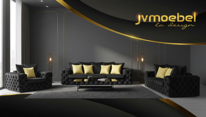 Chesterfield Design Salon Ensemble de canapé 3 places Canapé