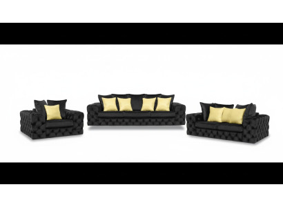 Chesterfield Design Salon Ensemble de canapé 3 places Canapé