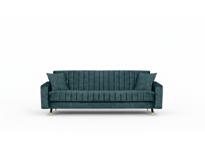 Canapé en velours rose design pour le salon en tissu à trois places xxl grand sofa rembourré.