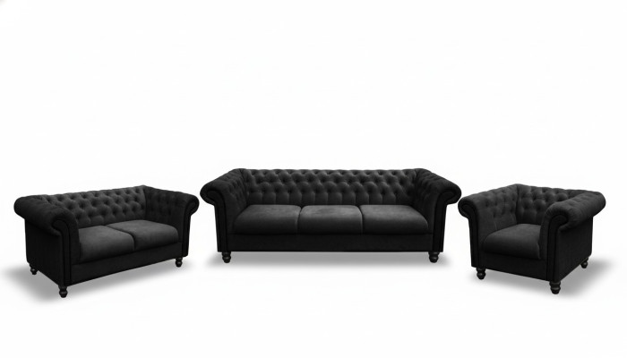 Ensemble de canapé Chesterfield Design Mobilier de salon Canapé 3-2-1 Places Canapés canapés