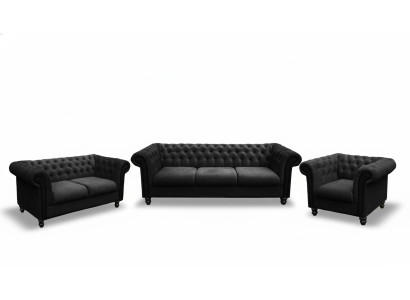 Ensemble de canapé Chesterfield Design Mobilier de salon Canapé 3-2-1 Places Canapés canapés