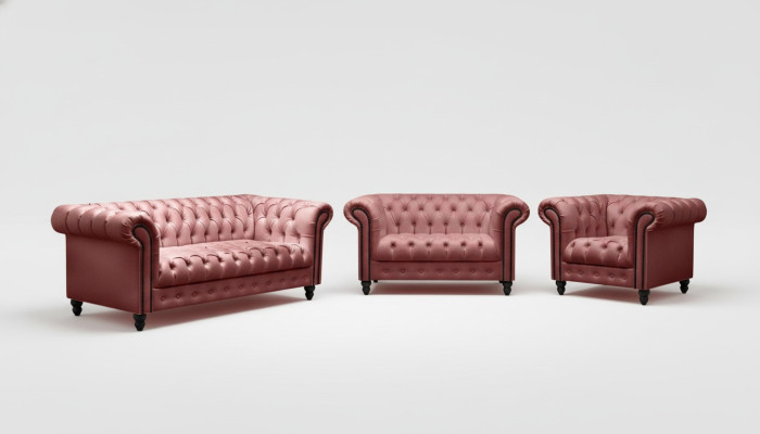 Salon Chesterfield Design Ensemble de canapés Canapé 3-2-1 Places Canapés Sofas