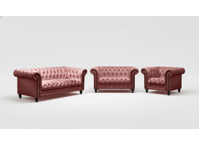 Salon Chesterfield Design Ensemble de canapés Canapé 3-2-1 Places Canapés Sofas