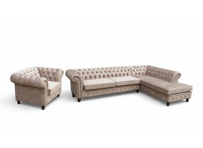 Chesterfield Mobilier de salon classique Canapé d'angle Canapé Canapé Rembourrage