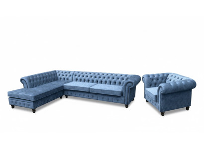 Canapé d'angle Canapé Canapé Rembourrage Design Chesterfield Meubles de luxe Suite