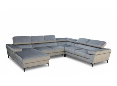 Canapé d'angle en forme de U Paysage vivant Coin rembourré Coin en textile Suite d'angle Canapés Sofas neufs